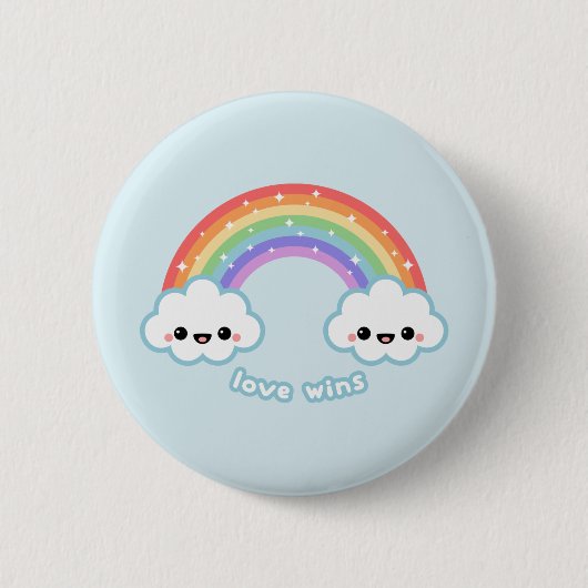 Love Wins Ronde Button 5,7 Cm (Voorkant)