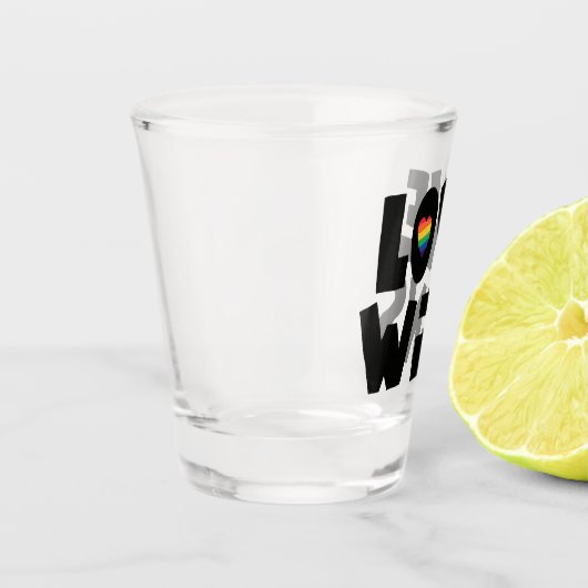 Love Wins Shot Glas (Links)