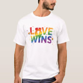 LOVE WINS T-Shirt | Gay Pride for Men | LGBTQ (Voorkant)