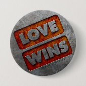 LOVE WINS-toets 03 grunge Ronde Button 7,6 Cm (Voorkant)