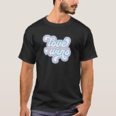 Love Wins Trans Pride Transgender Flag LGBTQ+ Retr T-shirt (Voorkant)