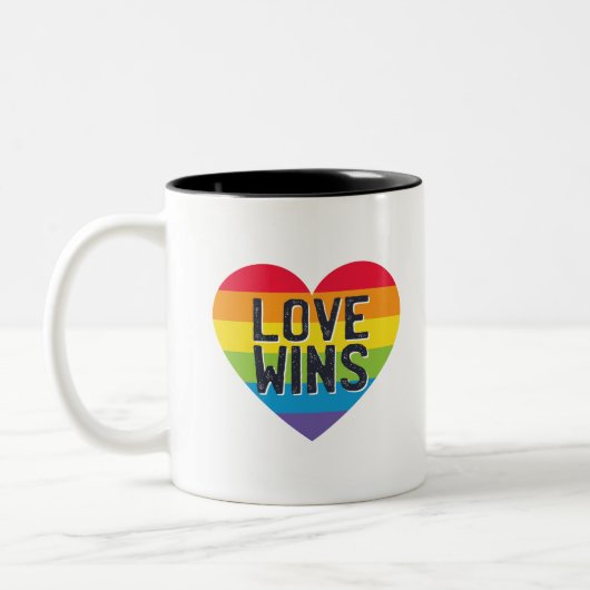 Love Wins Tweekleurige Koffiemok (Links)