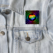 Love Wins Vierkante Button 5,1 Cm (In situ)