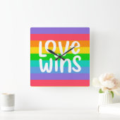 Love Wins Vierkante Klok (Huis)