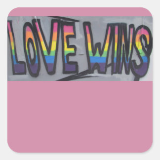 Love Wins Vierkante Sticker
