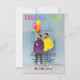 Love Wins Waterverf Rainbow Foto Bedankkaart