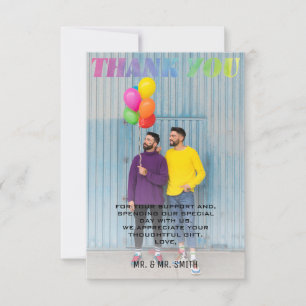 Love Wins Waterverf Rainbow Foto Bedankkaart