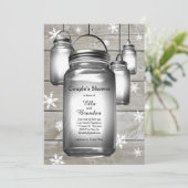 Love Winter Barn Weddings Couple's Shower Invite Kaart (Staand voorkant)