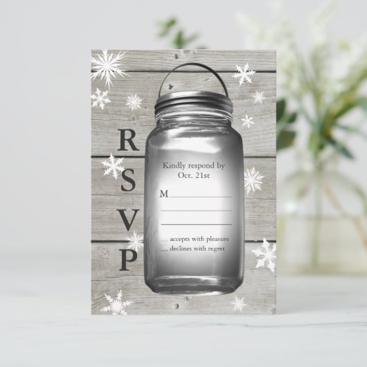 Love Winter Barn Weddings RSVP (Staand voorkant)