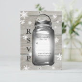 Love Winter Barn Weddings RSVP Kaartje (Staand voorkant)