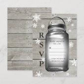 Love Winter Barn Weddings RSVP Kaartje (Voorkant / Achterkant)