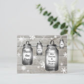 Love Winter Barn Weddings Save the Date Aankondigingskaart (Staand voorkant)