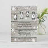 Love Winter Barn Weddings Uitnodiging (Staand voorkant)