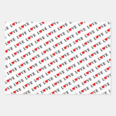 LOVE Wit zwart Blauw Inpakpapier Vel (Voorkant 2)