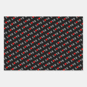 LOVE Wit zwart Blauw Inpakpapier Vel (Voorkant)