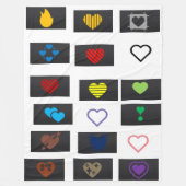 love with all my heart fleece deken (Voorkant)