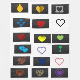 love with all my heart fleece deken