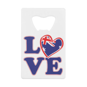 LOVE-with-Australia-Heart Creditkaart Flessenopener