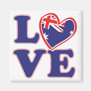 LOVE-with-Australia-Heart Magneet