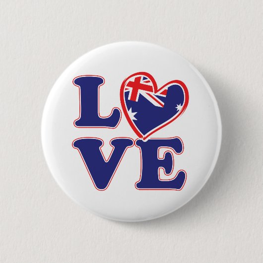 LOVE-with-Australia-Heart Ronde Button 5,7 Cm (Voorkant)