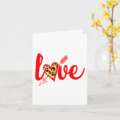 Love With Heart Valentine Day Premium  Kaart (Gele Bloem)