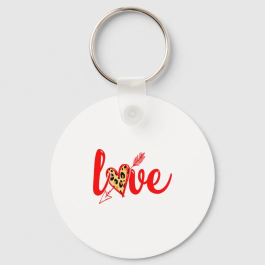 Love With Heart Valentine Day Premium  Sleutelhanger (Voorkant)