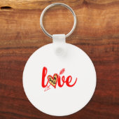 Love With Heart Valentine Day Premium  Sleutelhanger (Voorkant)