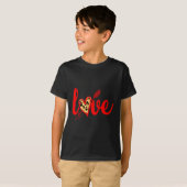 Love With Heart Valentine Day Premium T-shirt (Voorkant volledig)