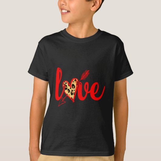 Love With Heart Valentine Day Premium T-shirt (Voorkant)