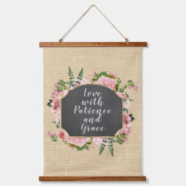 Love with Patience Quote Hangend Wandkleed