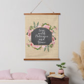Love with Patience Quote Hangend Wandkleed (Slaapkamer)