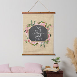 Love with Patience Quote Hangend Wandkleed