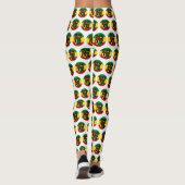 LOVE with peace symbol, reggae style Leggings (Achterkant)