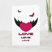 Love with Wings Valentine’s Day Card Feestdagen Kaart (Voorkant)