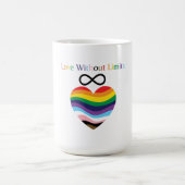 Love Without Limits - Rainbow Heart with Infinity Koffiemok (Center)
