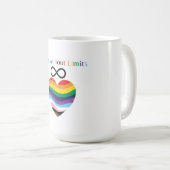 Love Without Limits - Rainbow Heart with Infinity Koffiemok (Voorkant rechts)