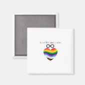 Love Without Limits - Rainbow Heart with Infinity Magneet (Voorkant / Achterkant)