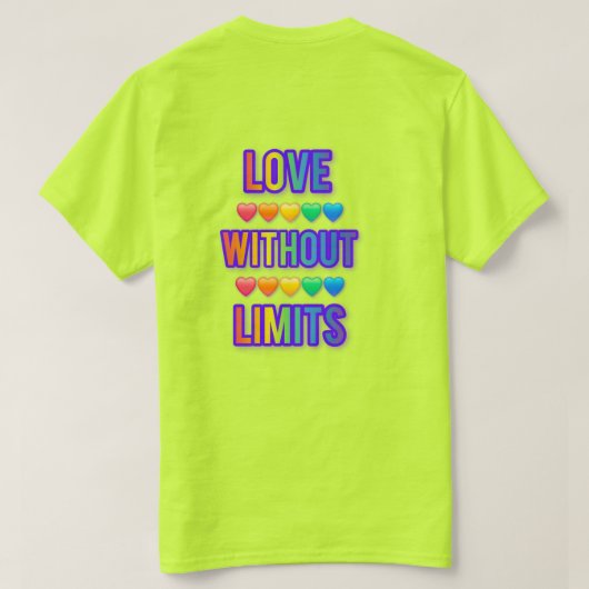 love without limits romantic quote love typT-Shirt T-shirt (Design achterkant)