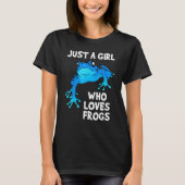Love Women's Blue Frog T-shirt (Voorkant)