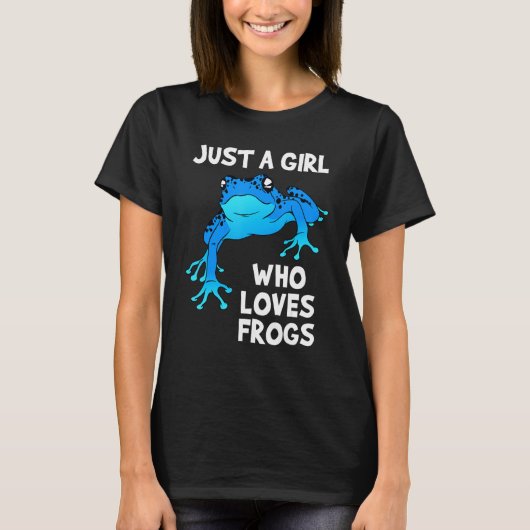 Love Women's Blue Frog T-shirt (Voorkant)