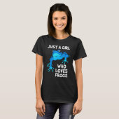 Love Women's Blue Frog T-shirt (Voorkant volledig)