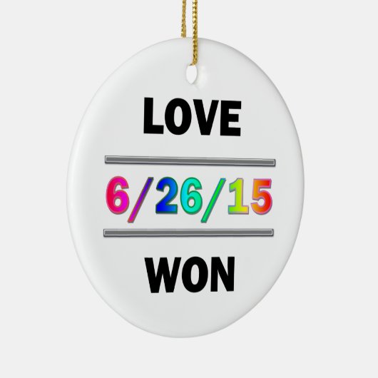 Love Won Keramisch Ornament (Rechts)