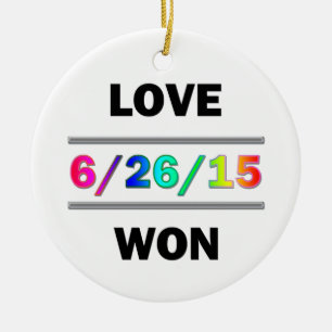 Love Won Keramisch Ornament