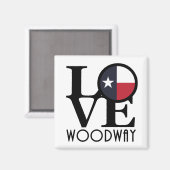 LOVE Woodway Texas Magneet (Voorkant / Achterkant)