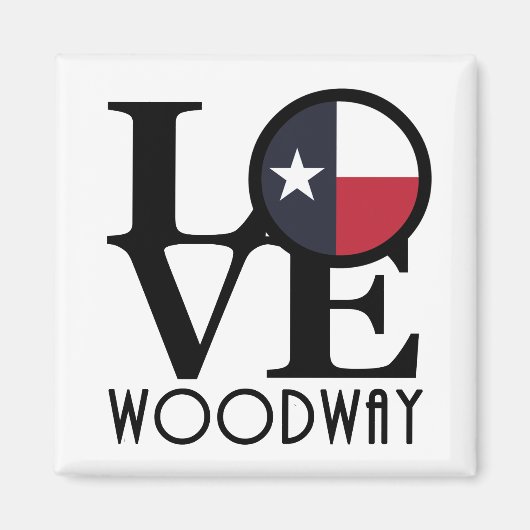 LOVE Woodway Texas Magneet (Voorkant)