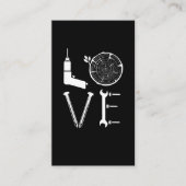 Love Woodworking Tools Dad Lumberjack Craftsman Visitekaartje (Voorkant)