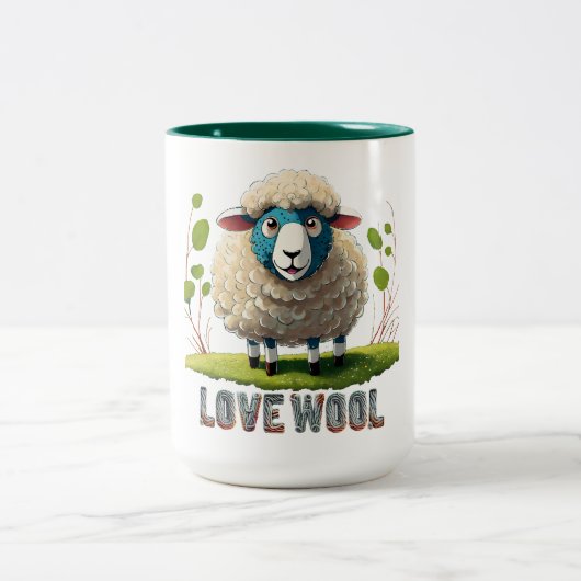 Love Wool Tweekleurige Koffiemok (Center)