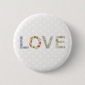 Love word art button badge (Voorkant)