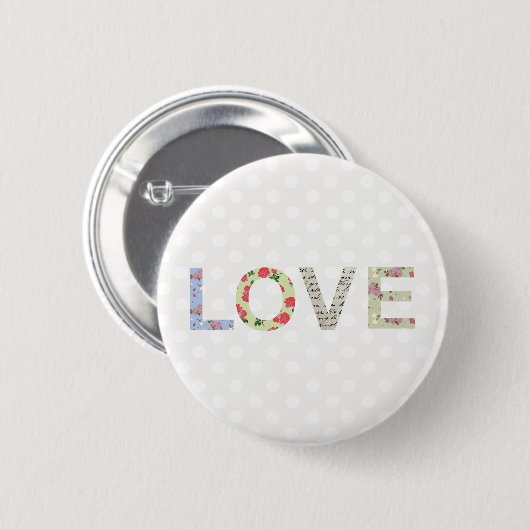 Love word art button badge (Voorkant /achterkant)