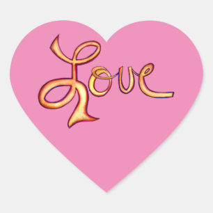 Love Word Art harten Custom Decal Stickers